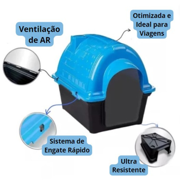 Casinha Pet N5 Iglu para Cachorro Azul