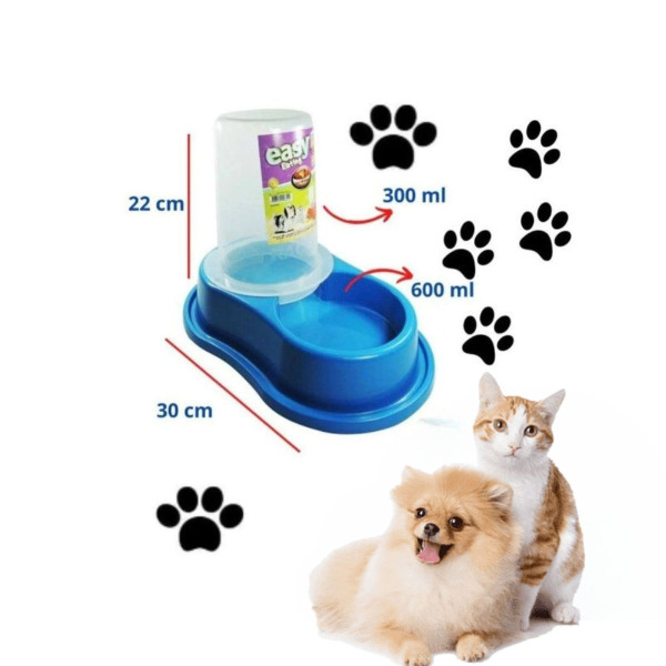 Bebedouro Automático Para Cães E Gatos Antiformiga - AZUL