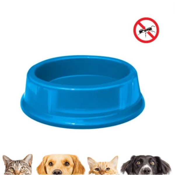 Comedouro Para Gatos 200ml Anti Formiga - Azul