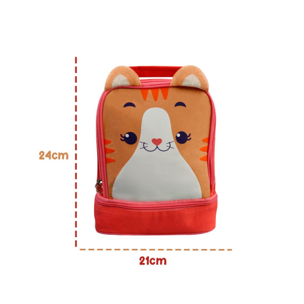 Mochila Lancheira Térmica Infantil com Alça - Gato