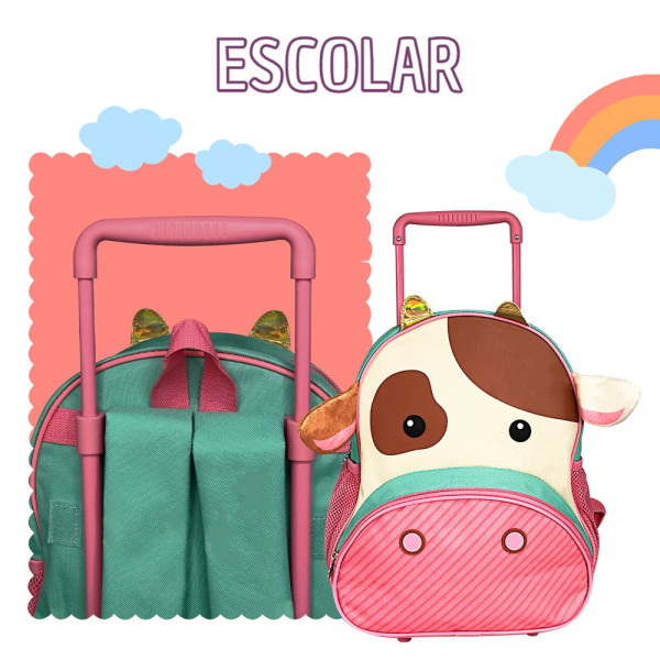 Mochila de Rodinha Infantil - Vaca