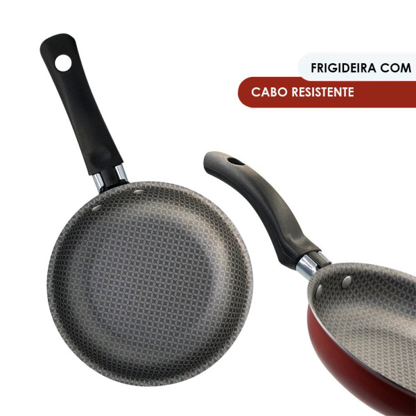 Frigideira de Ovo 14cm - Vermelho